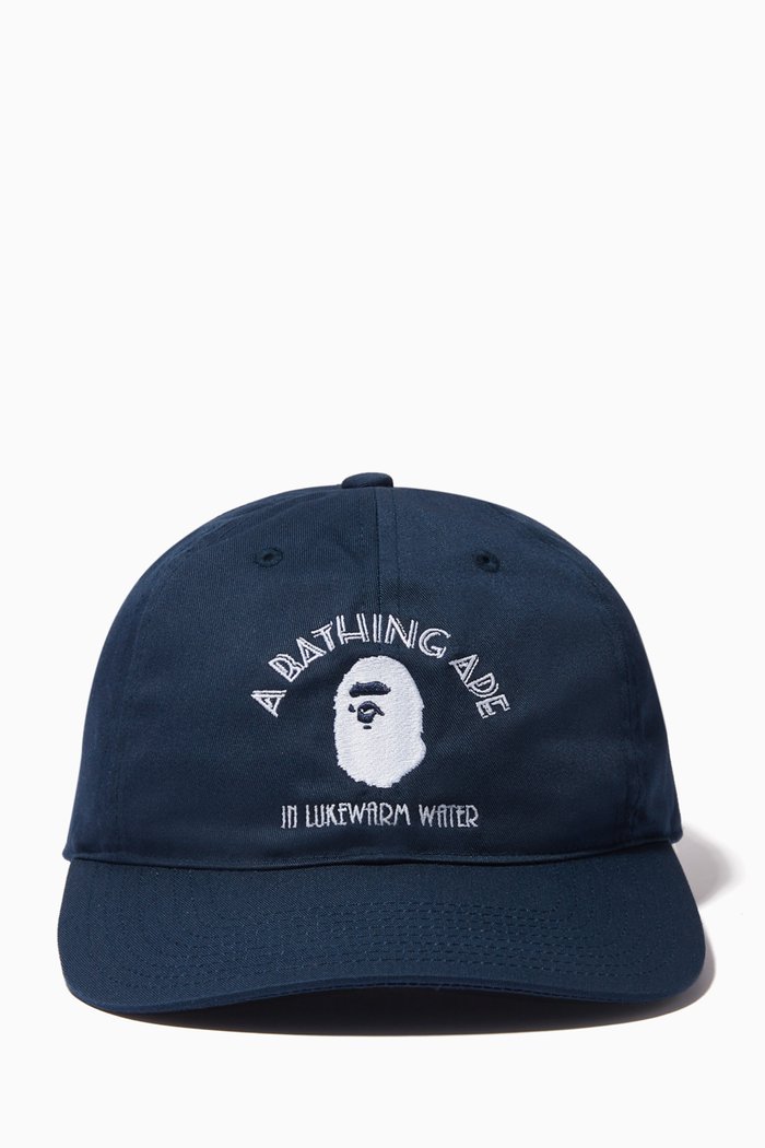 Logo Baseball Cap in Canvas, Blue