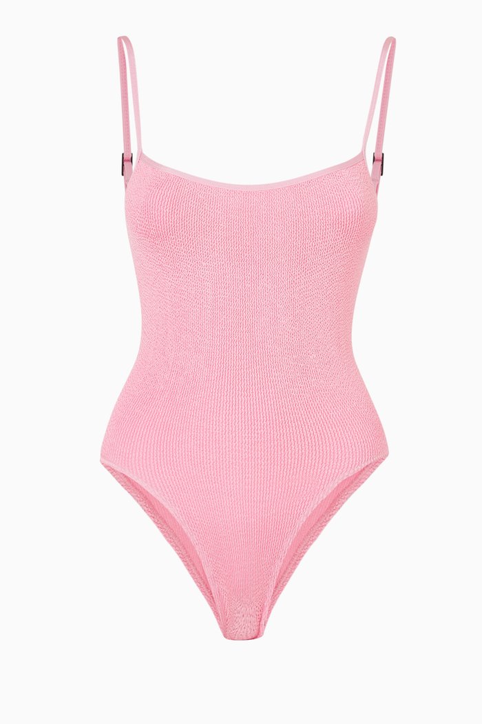 

Low Palace One-piece Swimsuit in Nylon-knit, Pink