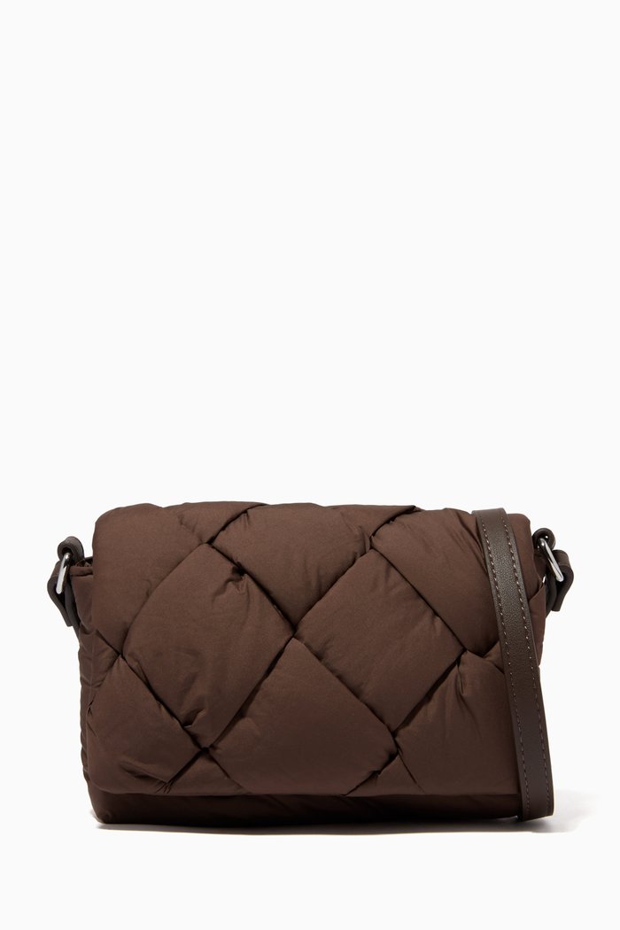 

Small Sabia Padded Crossbody Bag in Nylon, Brown