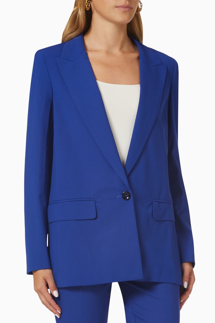 

Warren Single-breasted Blazer in Recycled Stretch-canvas, Blue