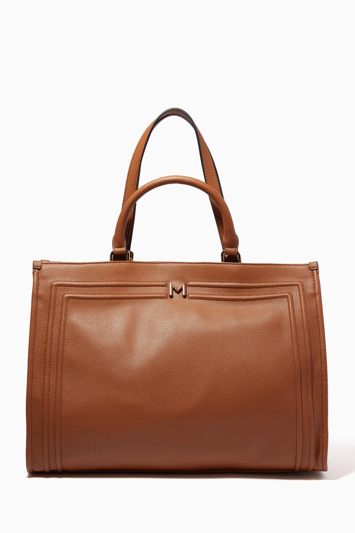 

Large Nereide Tote Bag in Leather, Brown