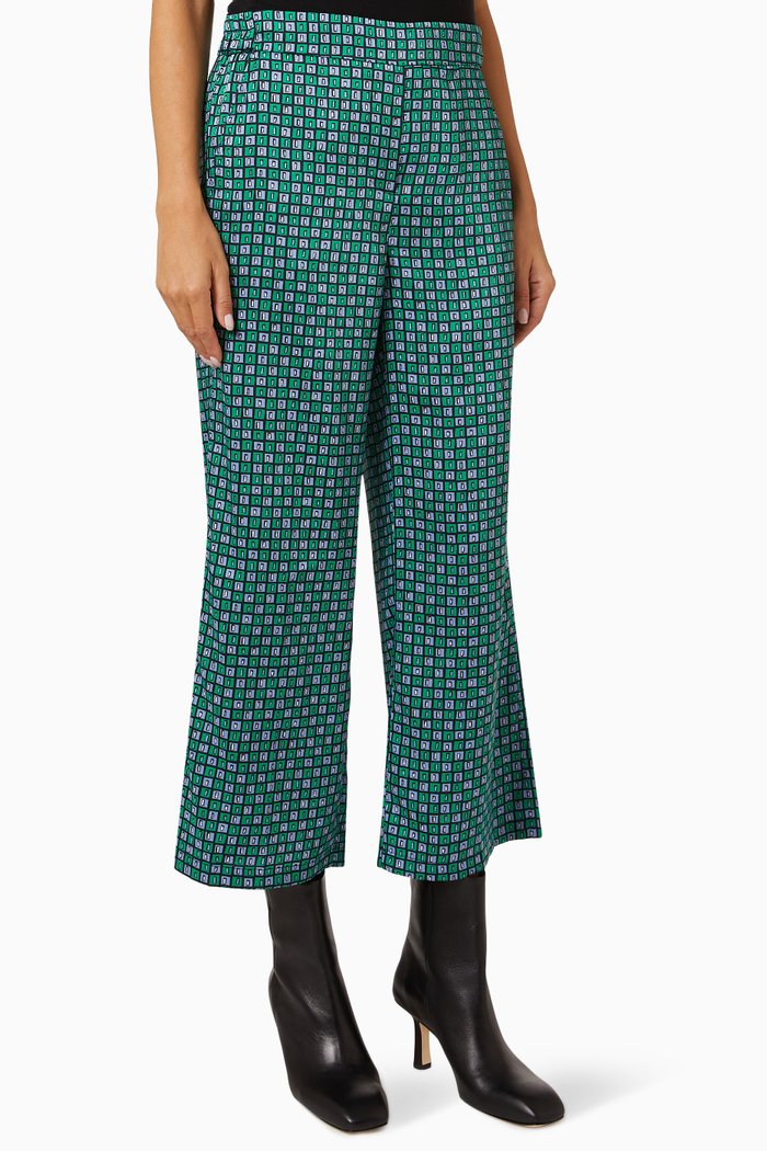 

Ennio Printed Pants, Green