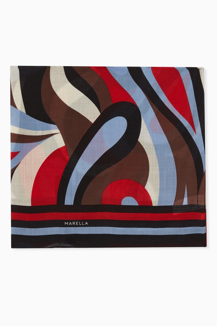 

Sion Patterned Scarf in Modal, Brown