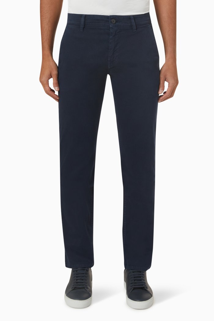 

Slim Fit Pants in Cotton, Blue