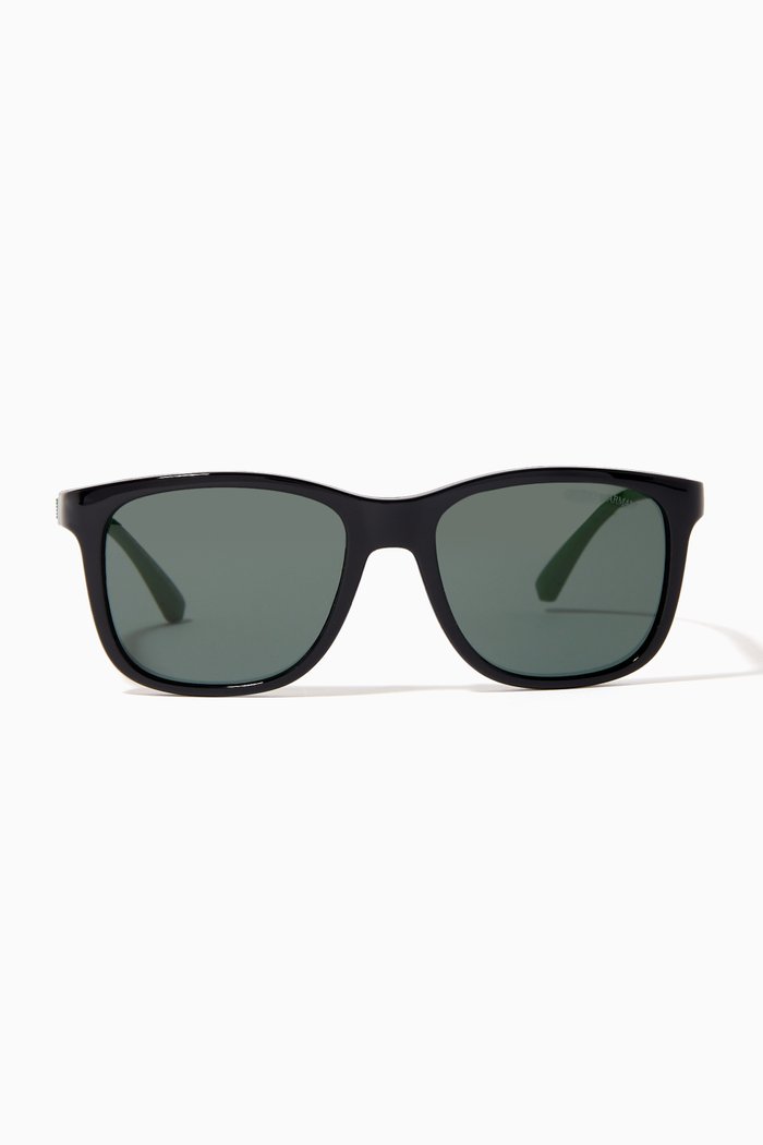 

D-frame Sunglasses in Acetate, Grey