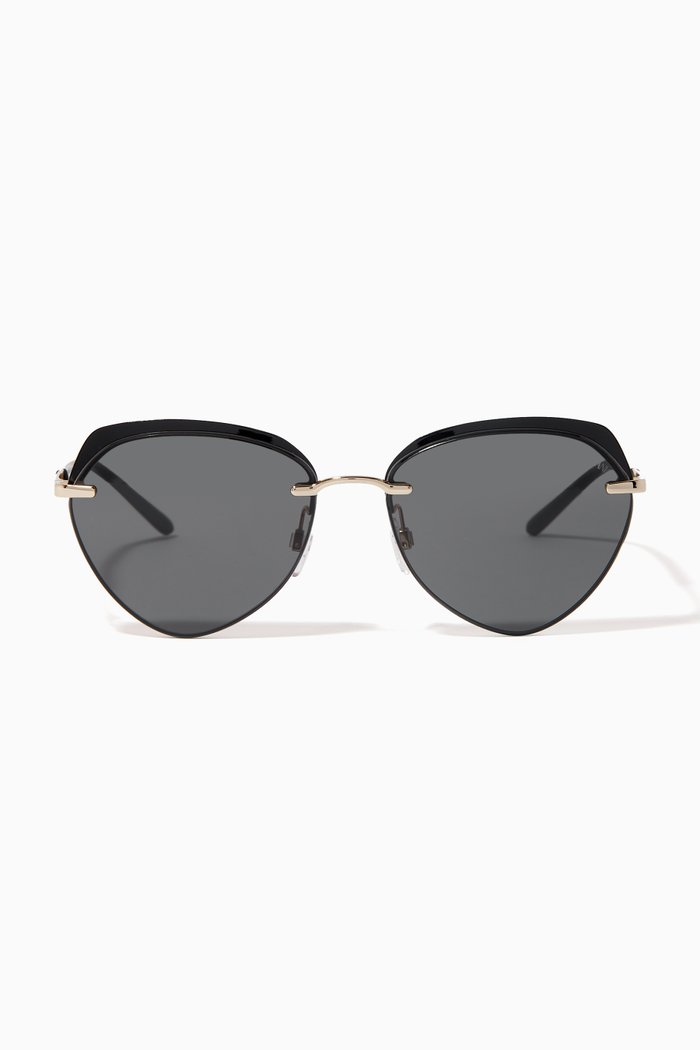 

Round Frame Sunglasses in Metal, Grey