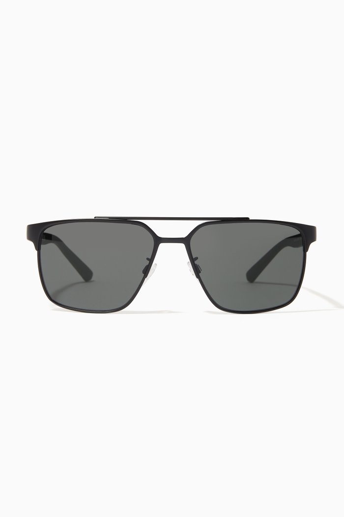 

D-frame Sunglasses in Metal, Grey