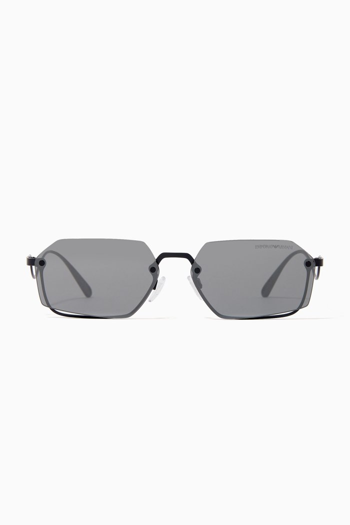 

Aviator Sunglasses in Metal, Black