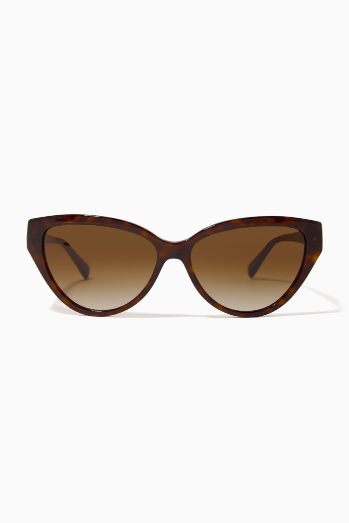 

Cat-eye Sunglasses in Acetate, Brown