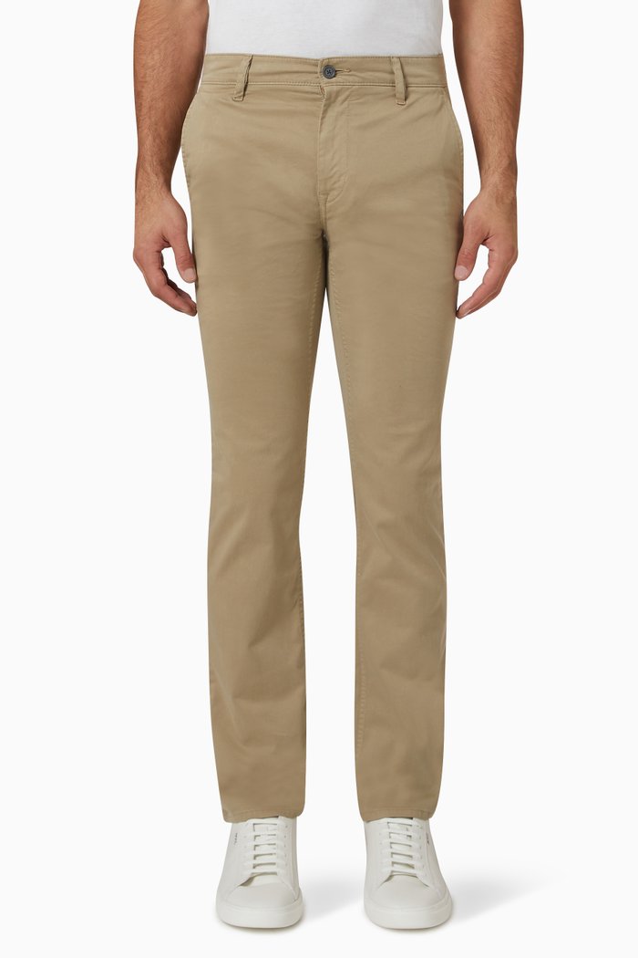 

Slim-fit Pants in Cotton Blend, Brown