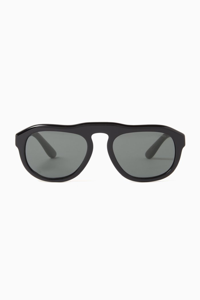 

D-frame Sunglasses in Acetate, Grey