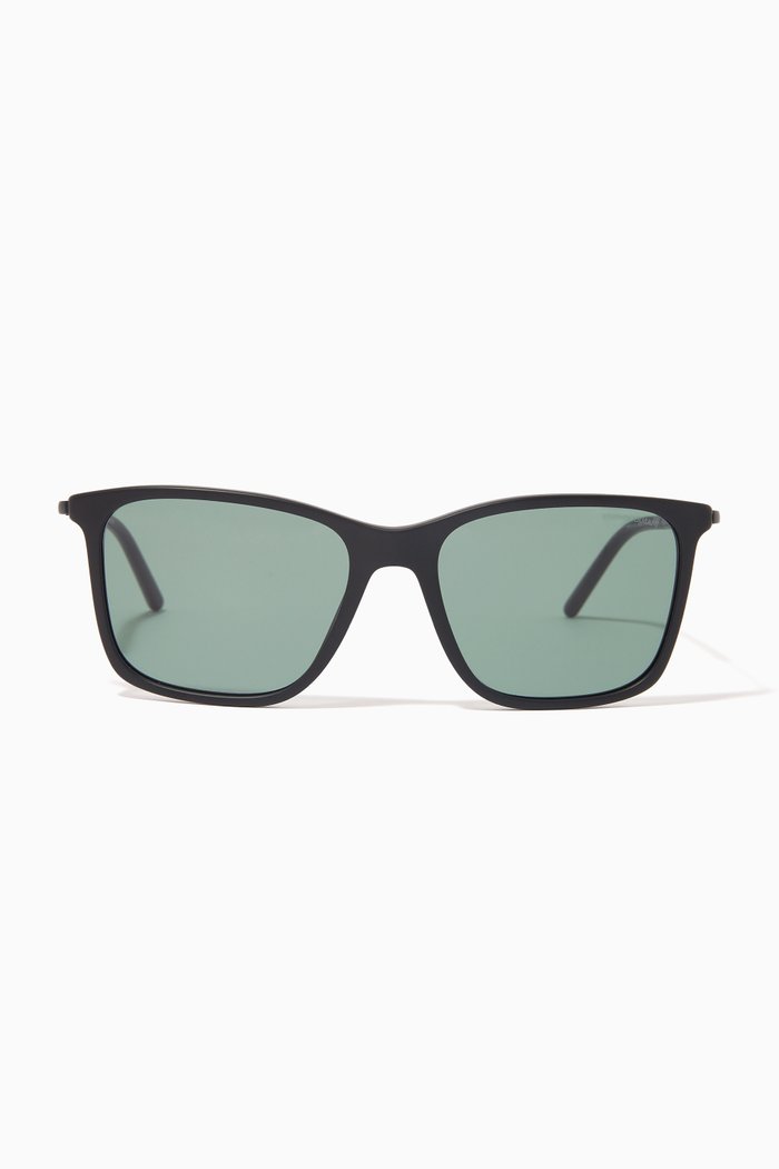 

D-frame Sunglasses in Acetate & Metal, Grey