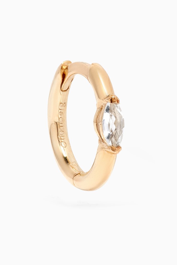 

Marquise Topaz Single Huggie in 9kt Yellow Gold