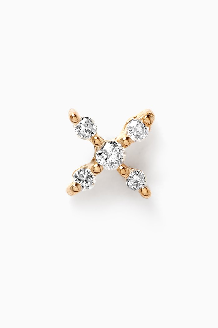 

Diamond Kiss Single Stud Earring in 9kt Yellow Gold
