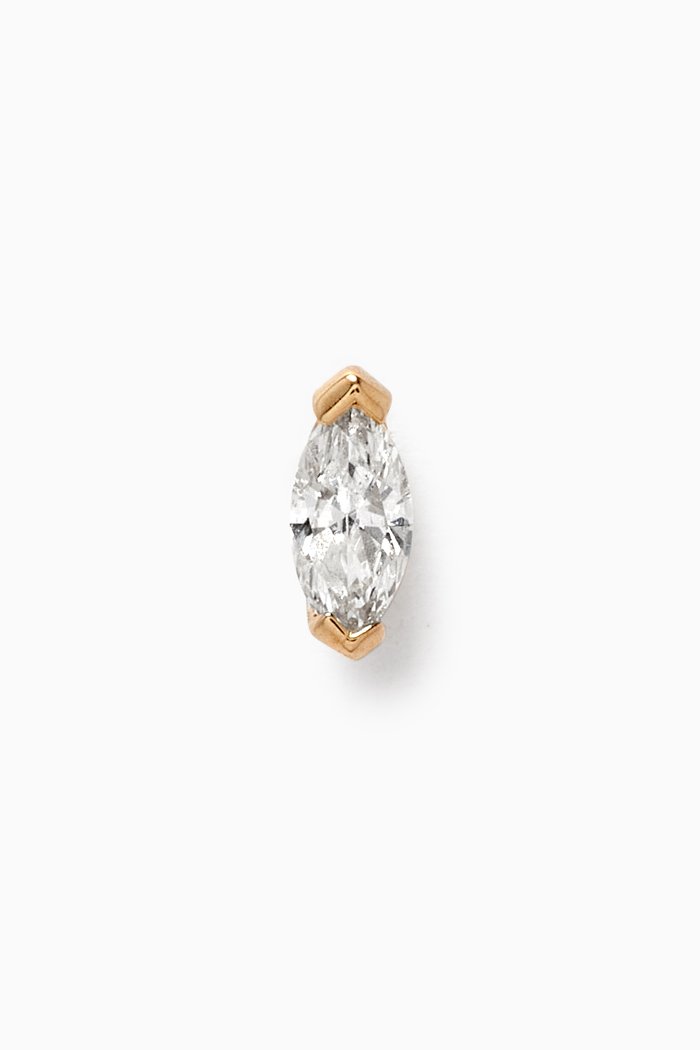 

Diamond Marquise Single Stud Earring in 9kt Yellow Gold
