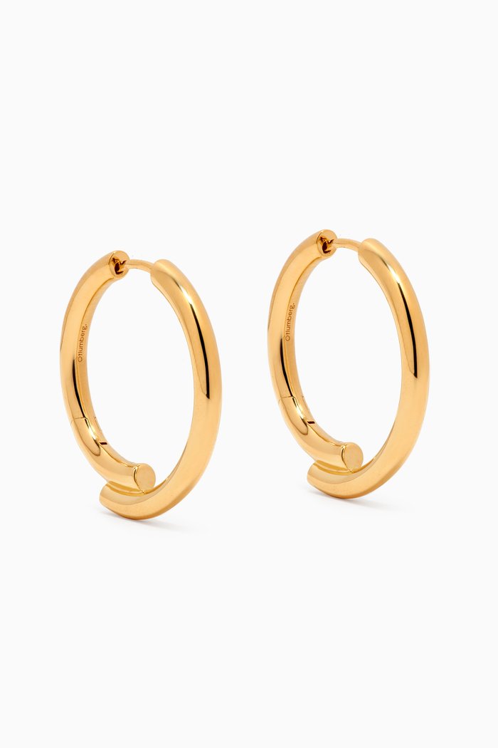 

Chaos Hoop Earrings in Yellow Gold Vermeil