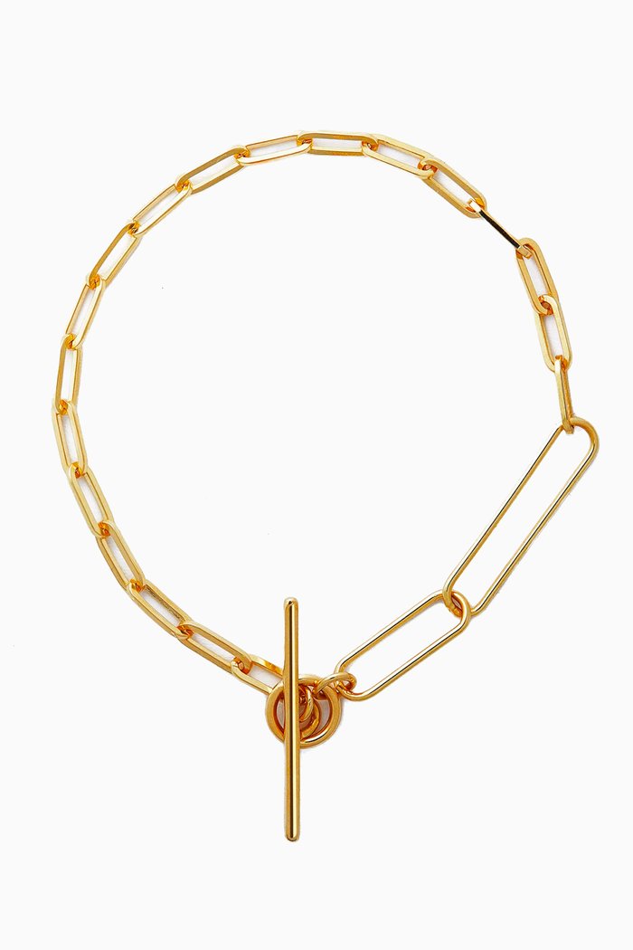 

Two Chain Paperclip Bracelet in Yellow Gold Vermeil
