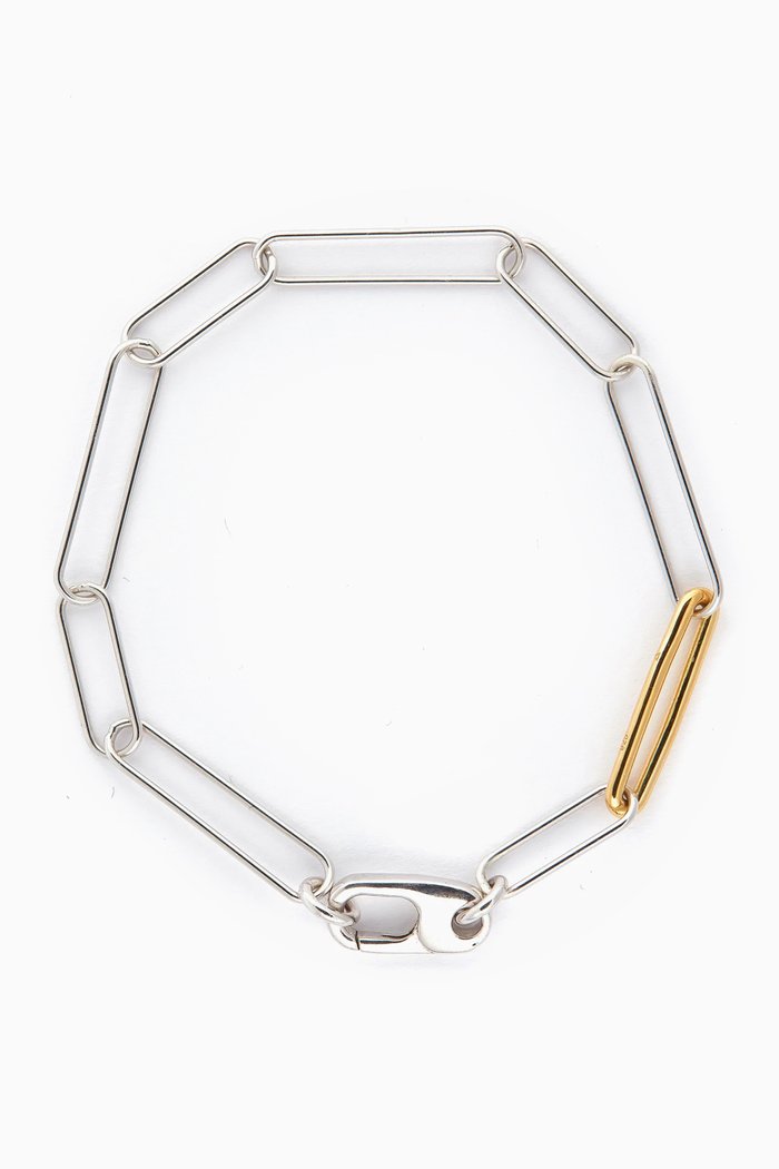 

Paperclip Bracelet in Sterling Silver, Gold