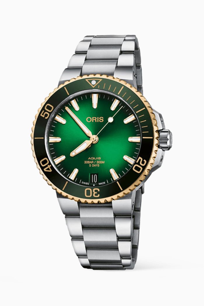 Aquis Date Calibre 400 Automatic Watch, 41.5mm, Green
