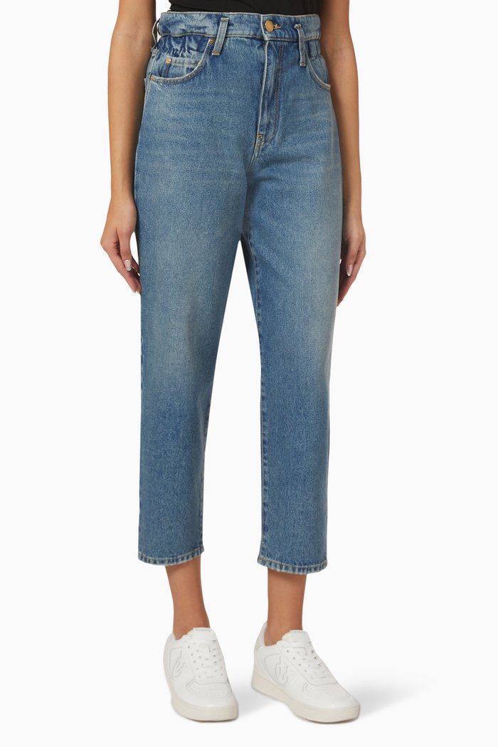 

Mom-fit Jeans in Denim, Blue