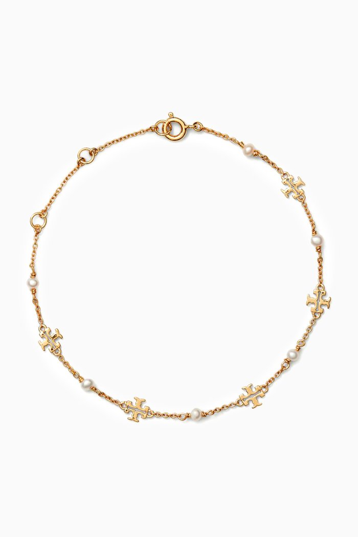 

Kira Pearl Chain Bracelet, White