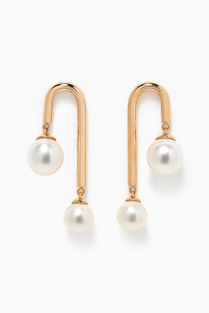 

Kiku Glow Freshwater Pearl Earrings in 18kt Rose Gold