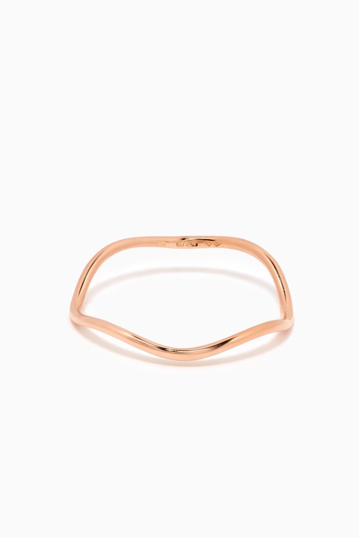 Wave Ring in 18kt Rose Gold
