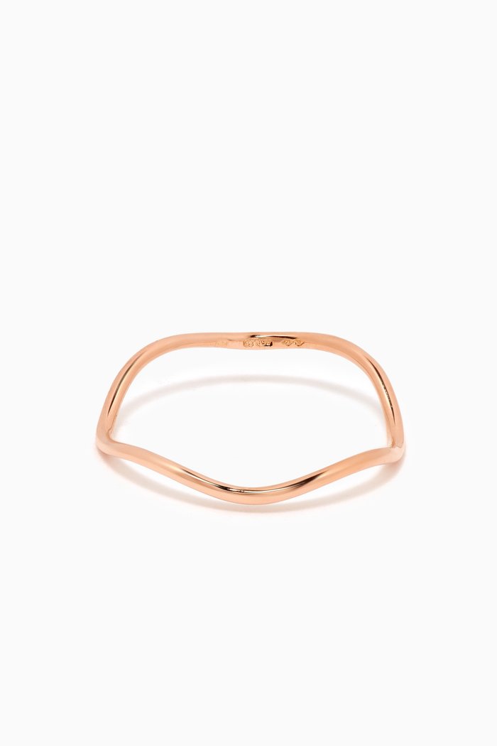 Wave Ring in 18kt Rose Gold
