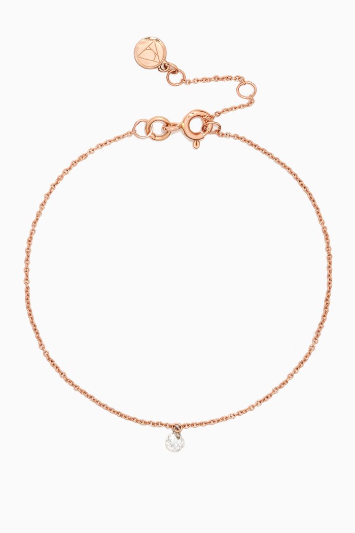 

Drilled Diamond Bracelet in 18kt Rose Gold