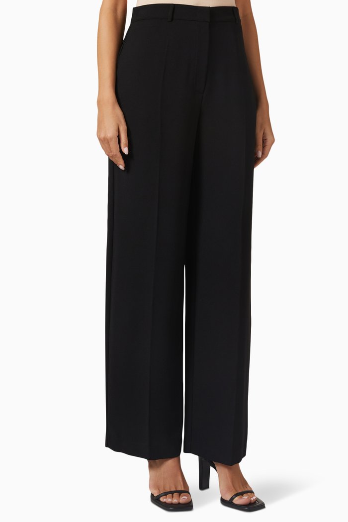 

Straight-leg Tailored Pants, Black