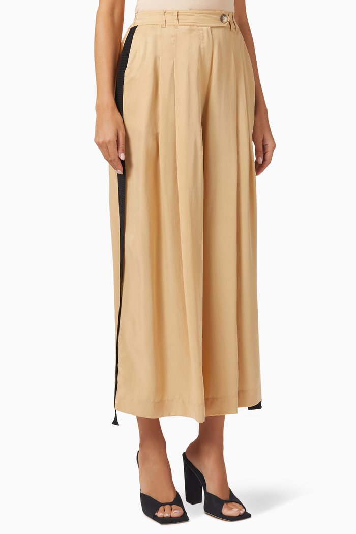

Pleated Oversized Culottes, Neutral