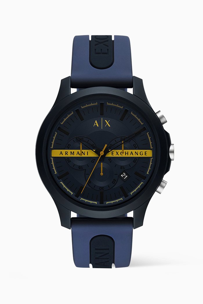 

Hampton Quartz Stainless Steel & Silicone Watch, 46mm, Blue