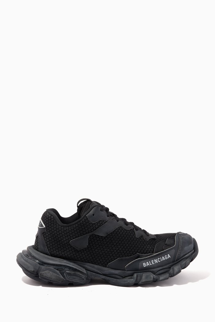 Track.3 Sneakers in Mesh & Nylon, Black