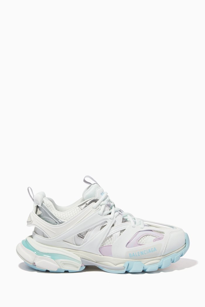 

Track Sneakers in Mesh & Nylon, White