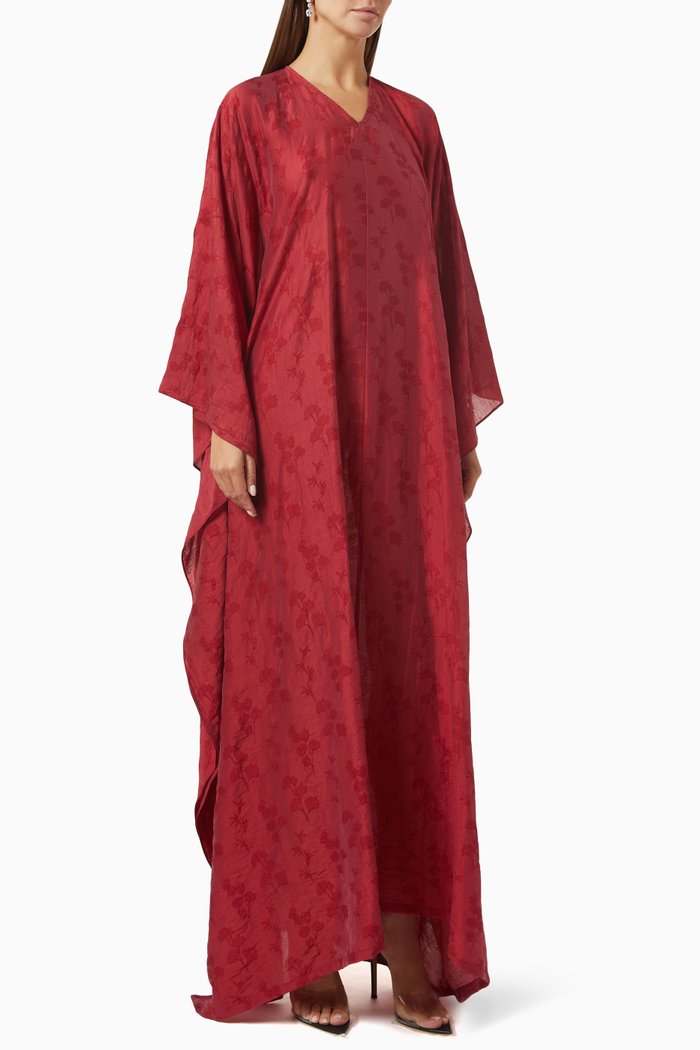 

Leaf Print Kaftan, Red
