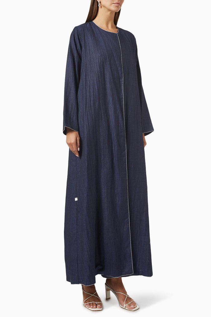 

Long Sleeve Abaya in Cotton, Blue