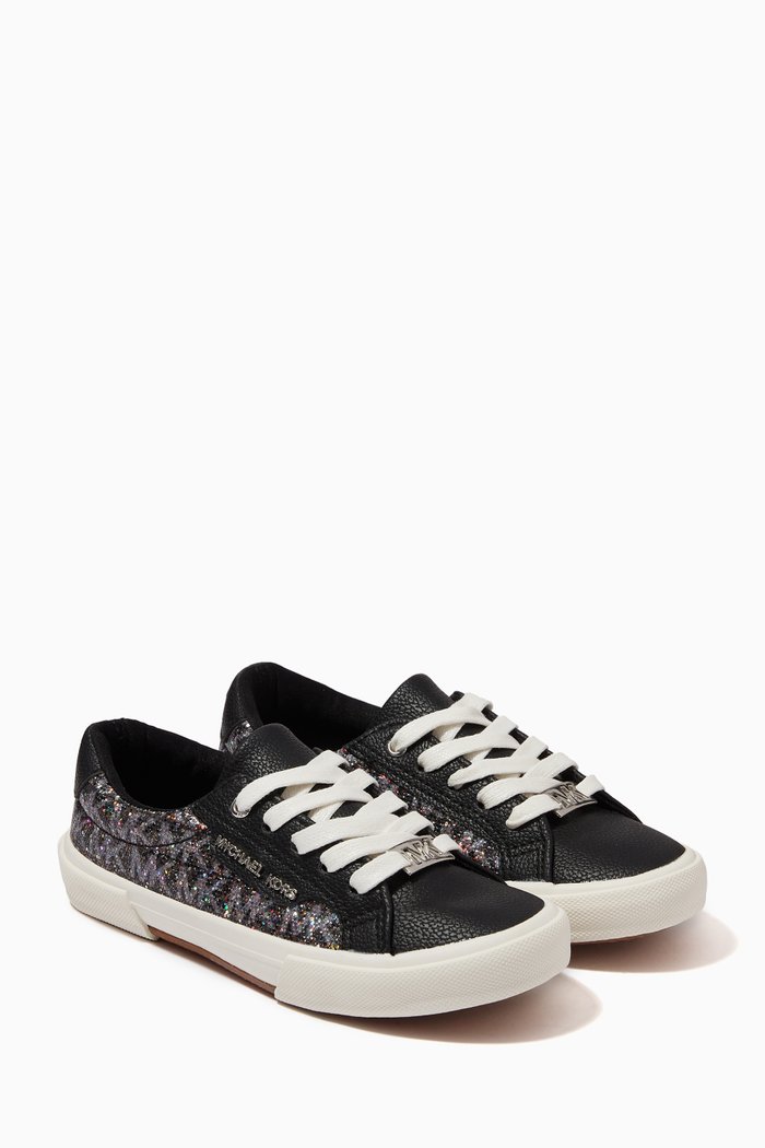 

Izetta Sequined Sneakers in Fabric, Black