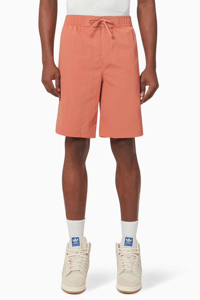 

3-Stripe Board Shorts in Recycled Nylon, Orange