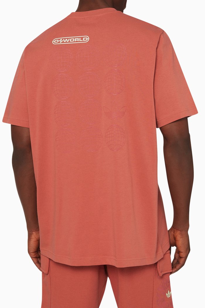 

Graphic Ozworld T-shirt in Cotton Jersey, Orange