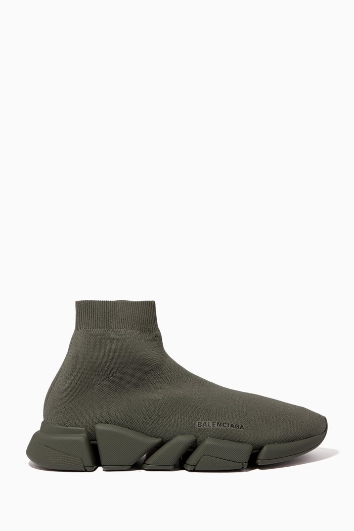 

Speed 2.0 High-top Sneakers in Recycled Knit, Green