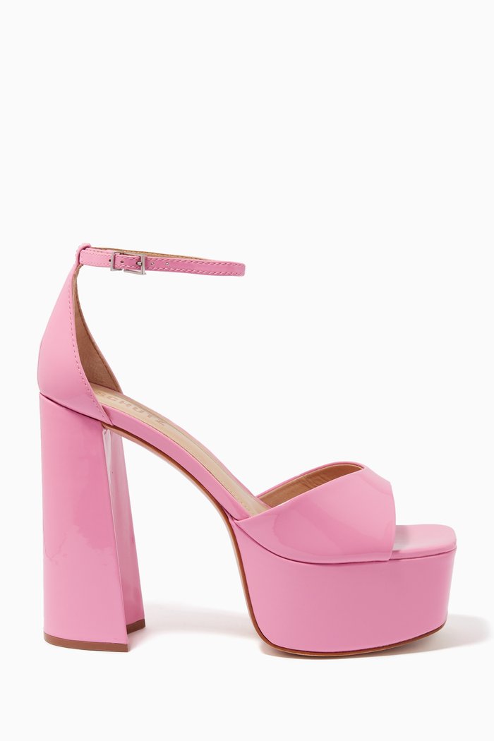 

Glamorous Wonderland Platform Sandals in Patent Leather, Pink