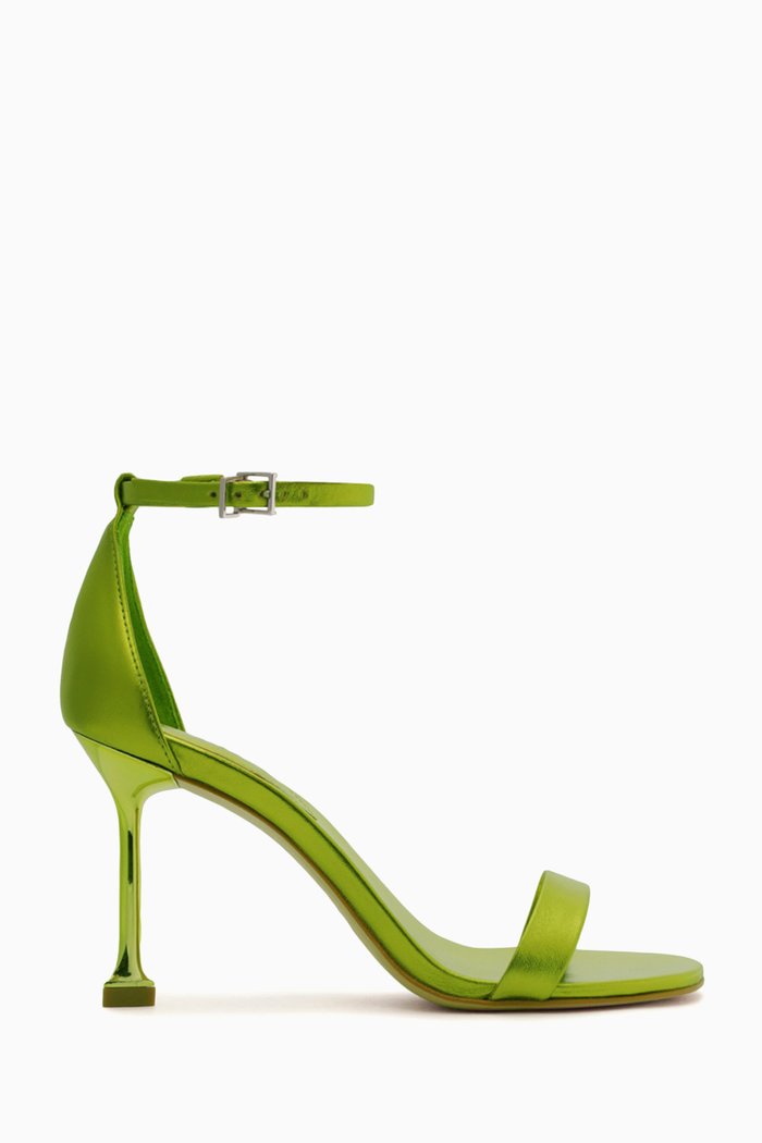 

Campanha Sandals in Metallic Leather, Green