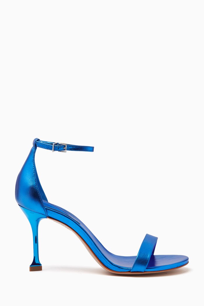 

Campanha Sandals in Metallic Leather, Blue