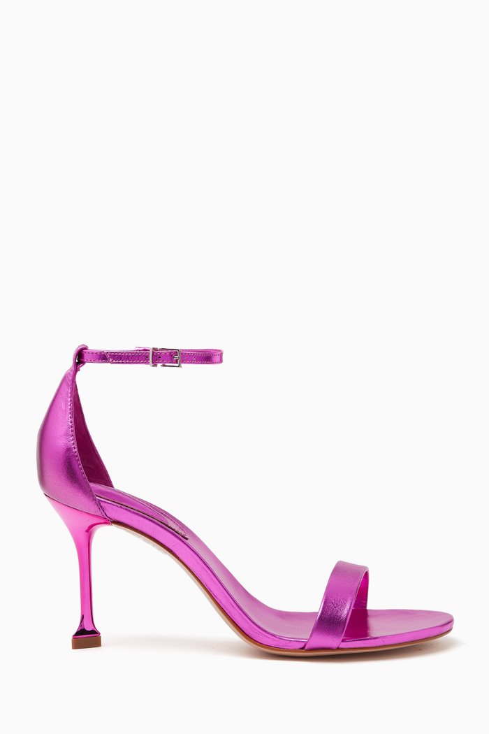 

Campanha Sandals in Metallic Leather, Pink