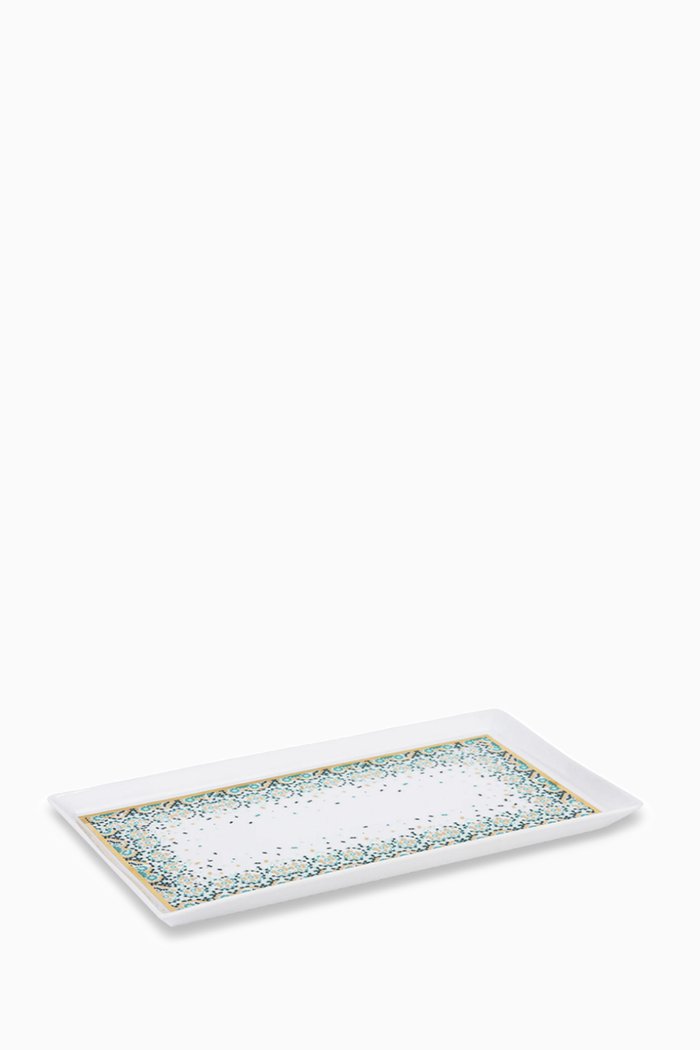 

Mirrors Rectangular Platter, Large, Green