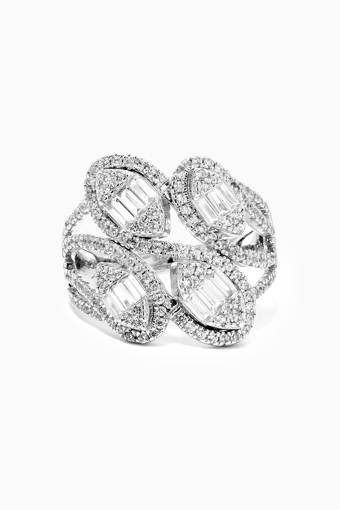 

Circulation Crystal Ring in Sterling Silver