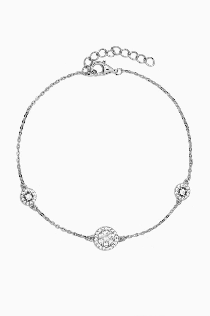 

Crystal Chain Bracelet in Sterling Silver