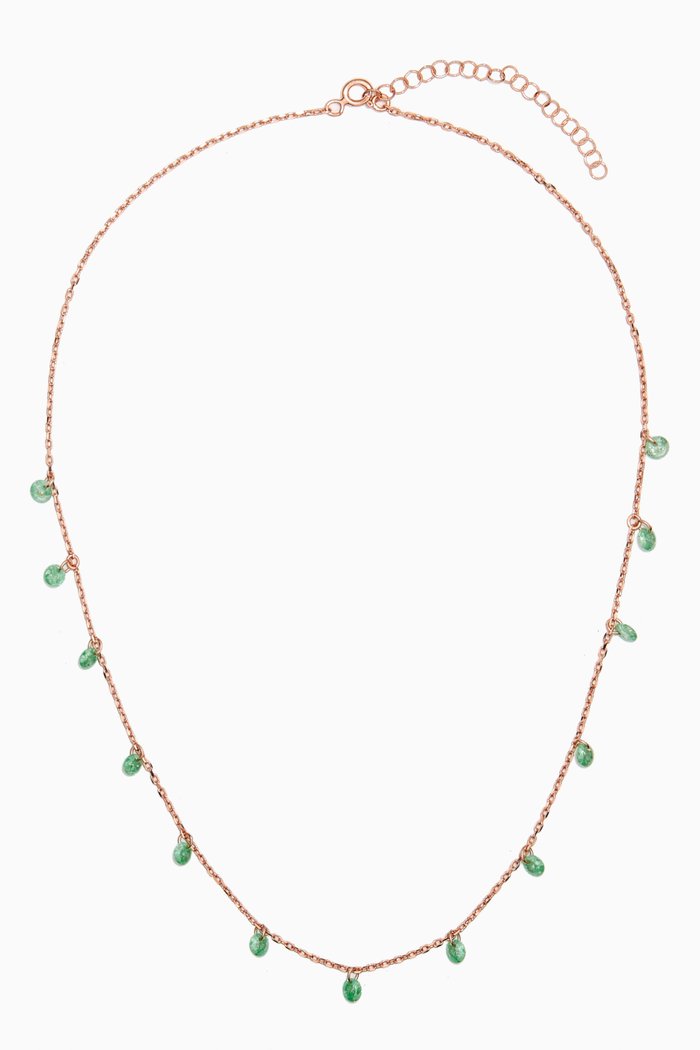 

Stone Dangle Necklace in Sterling Silver, Green