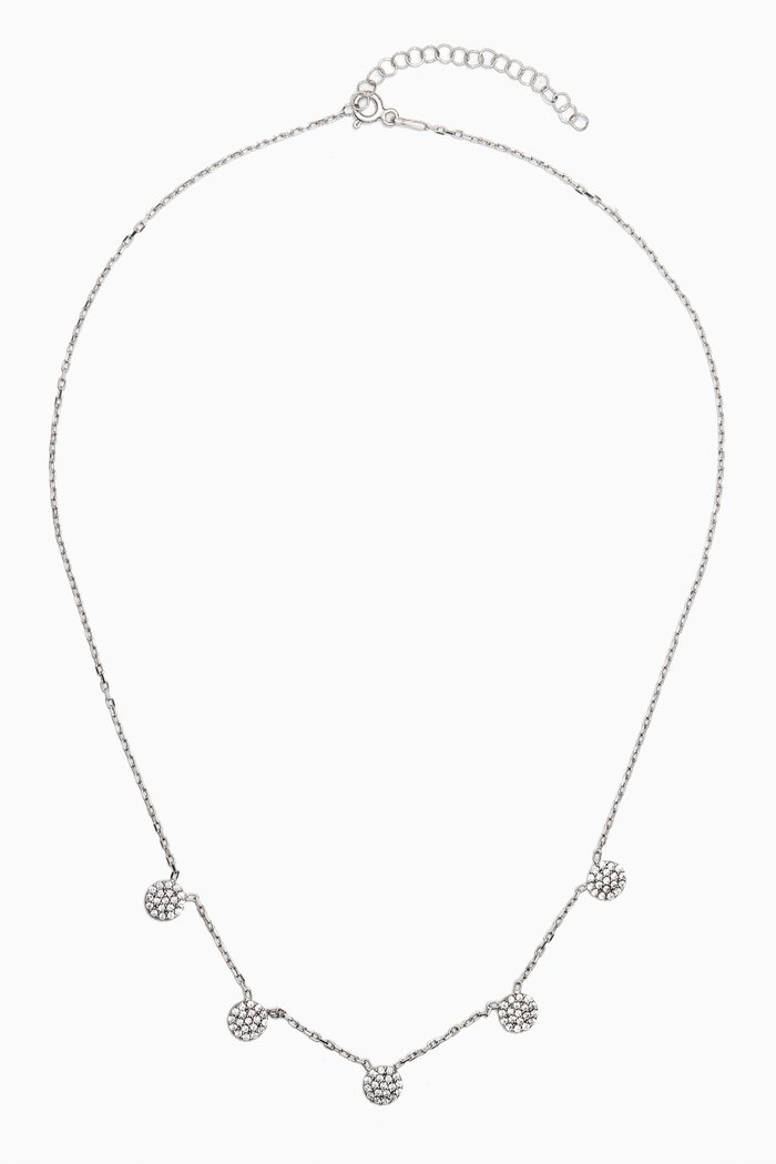 

Crystal Drops Necklace in Sterling Silver
