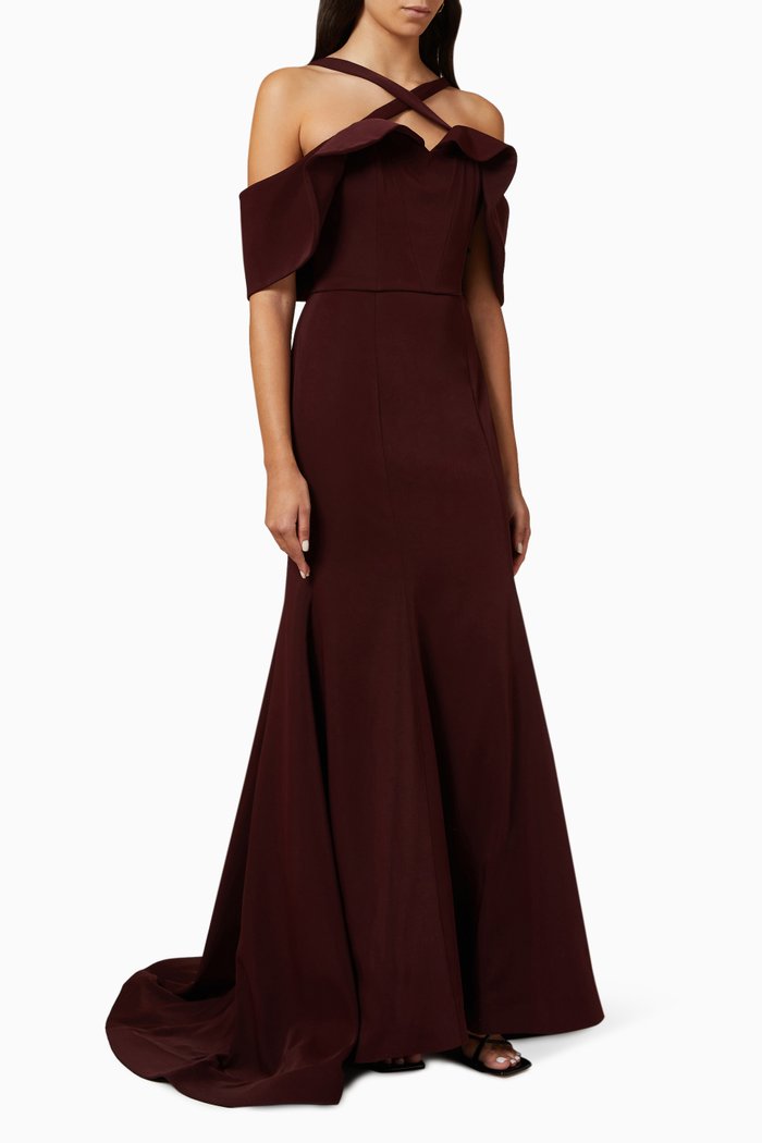 

Mermaid Gown in Crepe, Red